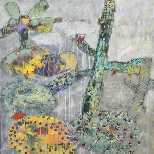 Cactus van Alex Zürcher, Schilderij te koop op Singulart