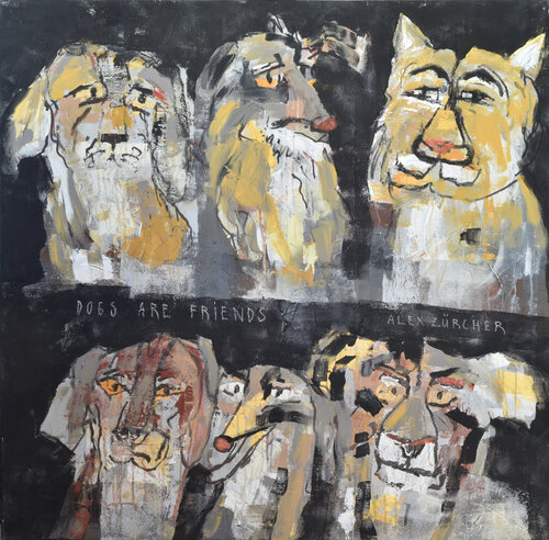 Dogs von Alex Zürcher, Malerei kaufen auf Singulart