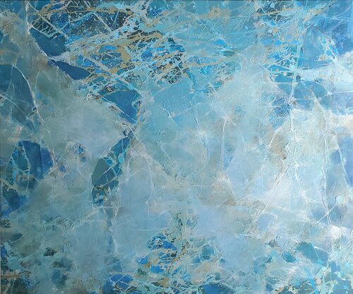 Icy Blues by Marie Christine Devriendt, 회화 for Sale on Singulart