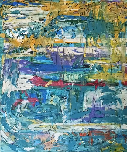 "The Passion of Maria Blue" de Paul Brandwein, Pintura a la venta en Singulart