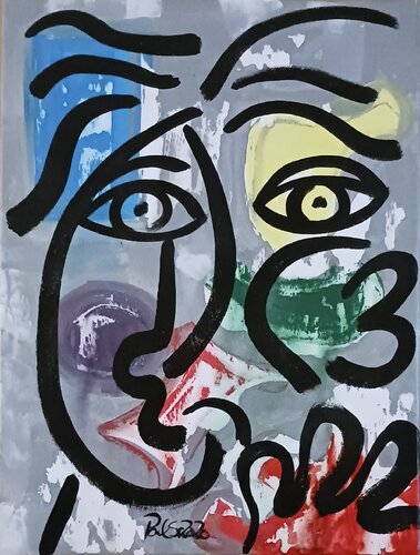 Between Versions of Myself van Paul Brandwein, Schilderij te koop op Singulart