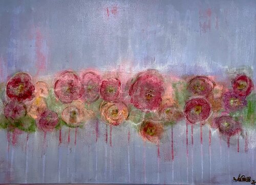 Les coquelicots du matin (Mohnblumen am Morgen) di Bettina Hervatin, Pittura in vendita su Singulart