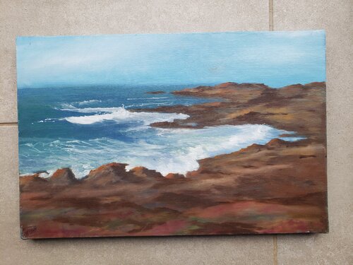 La corniche aux Sables d'Olonne de Thérèse SORIANO, Pintura a la venta en Singulart