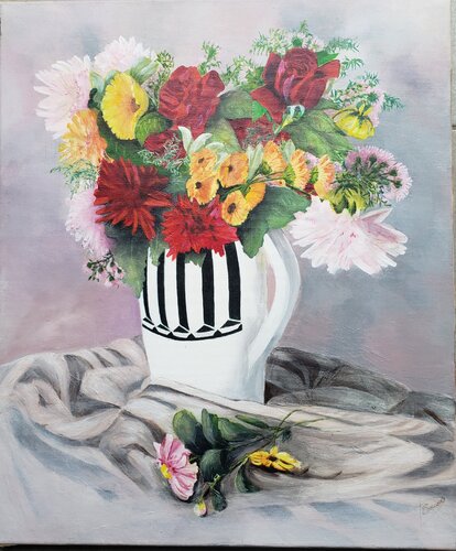 Bouquet d'automne van Thérèse SORIANO, Schilderij te koop op Singulart