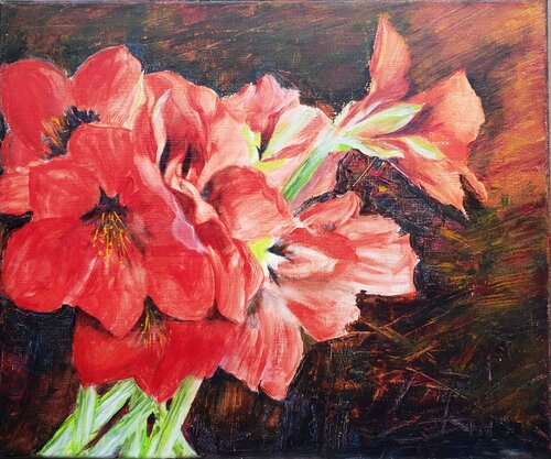 Amaryllis di Thérèse SORIANO, Pittura in vendita su Singulart