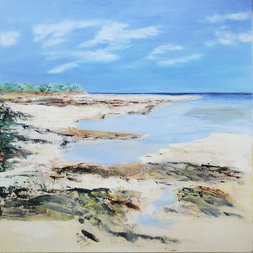 A marée basse  (Asserac) by Thérèse SORIANO, Painting for Sale on Singulart