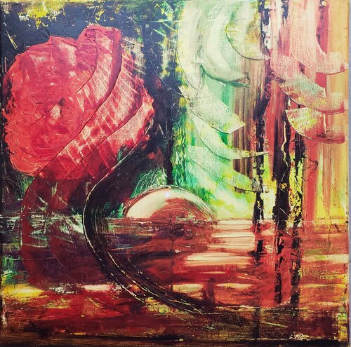 Rouge tropical van Thérèse SORIANO, Schilderij te koop op Singulart