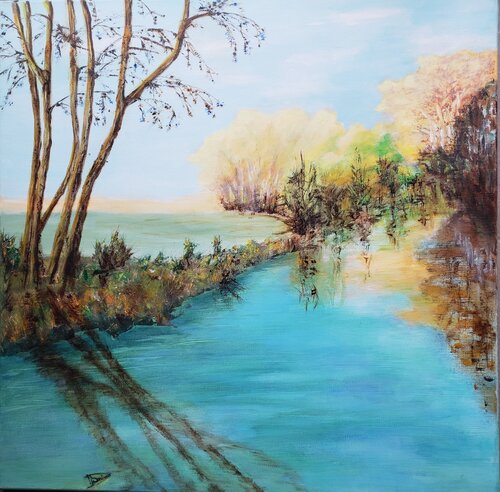 Rivière en habit d'automne van Thérèse SORIANO, Schilderij te koop op Singulart