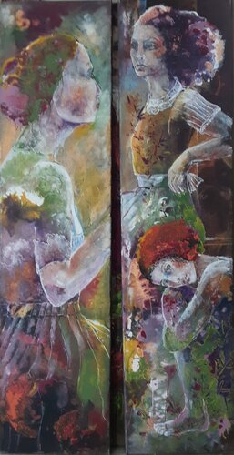 La haut. Sans dessus dessous van Annie Decaëns, Schilderij te koop op Singulart