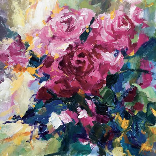 «Pulse du vent en fleurs» di Oxana Sanson, Pittura in vendita su Singulart