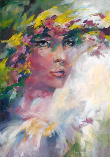 «Là où vit le printemps» di Oxana Sanson, Pittura in vendita su Singulart