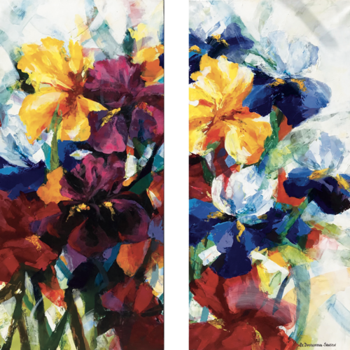 «Éclosion des Iris» by Oxana Sanson, Painting for Sale on Singulart