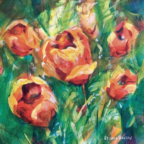 «Tulipes du Jardin» by Oxana Sanson, Painting for Sale on Singulart