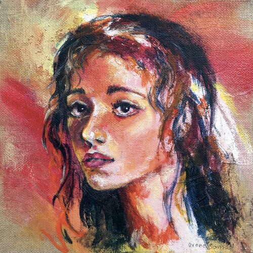 «Regard chaleureux» by Oxana Sanson, Painting for Sale on Singulart