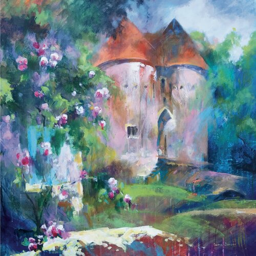 «Un jour d’été à Ainay-le-Vieil» di Oxana Sanson, Pittura in vendita su Singulart