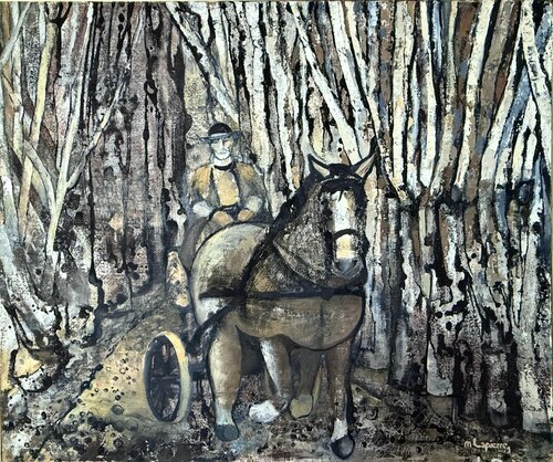 Le chemin creux di Martine Lapierre, Pittura in vendita su Singulart