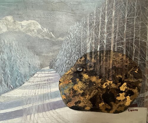 Le monstre des neiges di Martine Lapierre, Pittura in vendita su Singulart