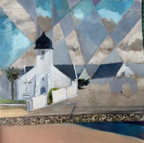 Locmaria Belle-île di Martine Lapierre, Pittura in vendita su Singulart