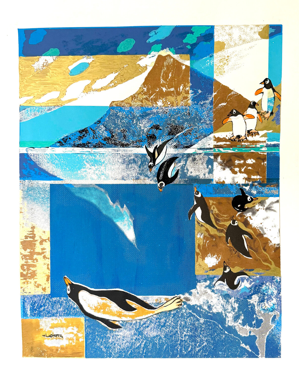 La vie est belle (sérigraphie) Martine Lapierre Werk auf Papier zu verkaufen
