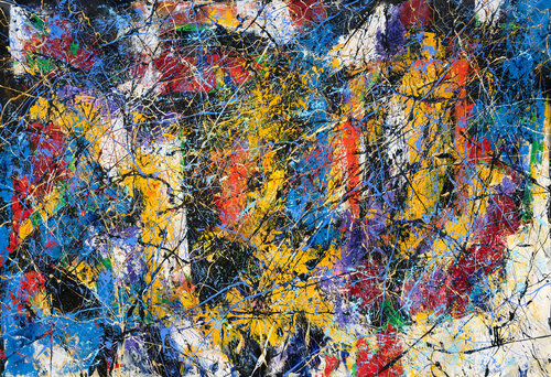 Création abstraite A563 van Jean-Jacques Marie, Schilderij te koop op Singulart