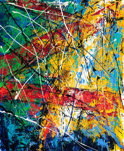 Création abstraite L089 van Jean-Jacques Marie, Schilderij te koop op Singulart