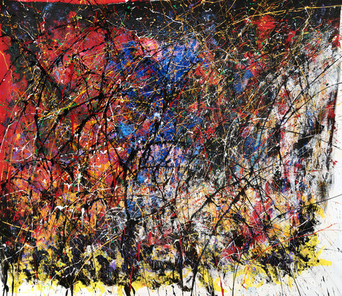 Création abstraite A486 van Jean-Jacques Marie, Schilderij te koop op Singulart