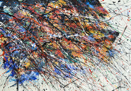 Création abstraite A537 van Jean-Jacques Marie, Schilderij te koop op Singulart