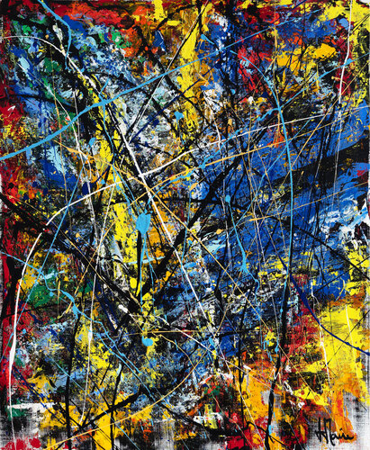 Création abstraite L075 van Jean-Jacques Marie, Schilderij te koop op Singulart