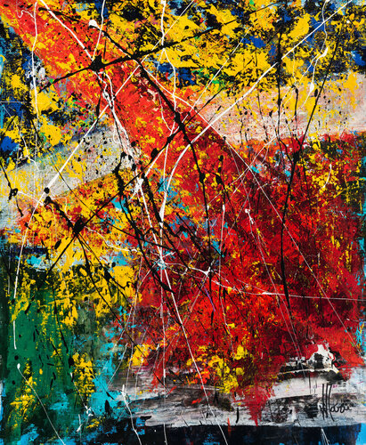 Création abstraite L103 van Jean-Jacques Marie, Schilderij te koop op Singulart