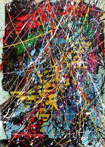 Création abstraite B030 van Jean-Jacques Marie, Schilderij te koop op Singulart