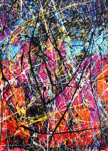 Création abstraite A124 van Jean-Jacques Marie, Schilderij te koop op Singulart