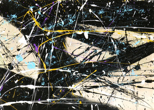 Création abstraite C139 van Jean-Jacques Marie, Schilderij te koop op Singulart