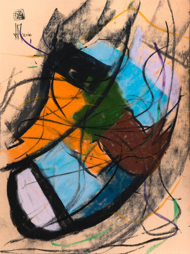 Création abstraite encadrée - Série Griserie G280 par Jean-Jacques Marie, Œuvre sur papier en vente sur Singulart