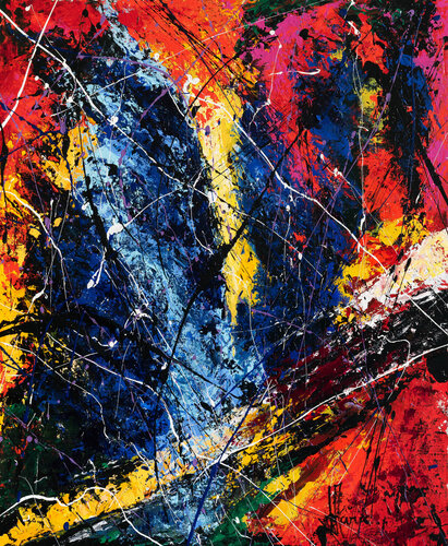Création abstraite L099 van Jean-Jacques Marie, Schilderij te koop op Singulart