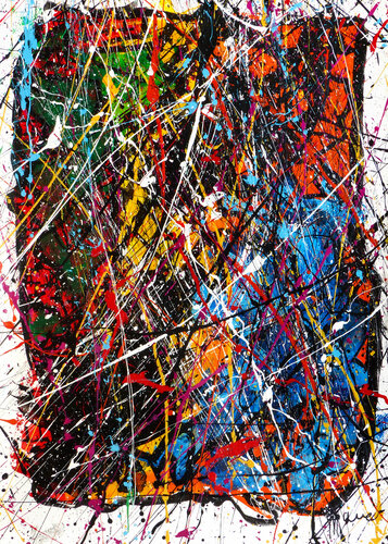 Création abstraite B027 van Jean-Jacques Marie, Schilderij te koop op Singulart