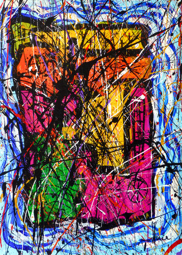 Création abstraite B049 van Jean-Jacques Marie, Schilderij te koop op Singulart