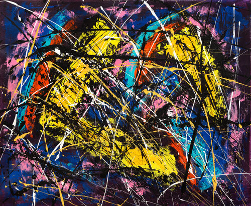 Création abstraite L092 van Jean-Jacques Marie, Schilderij te koop op Singulart
