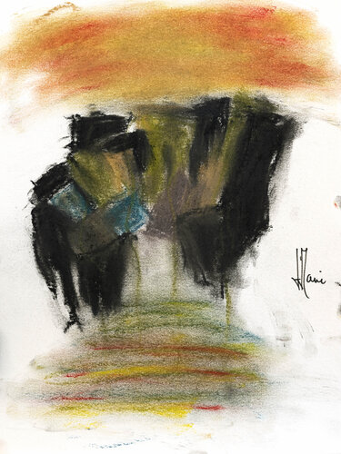 Création abstraite encadrée - Série Griserie G008 by Jean-Jacques Marie, Work on Paper for Sale on Singulart