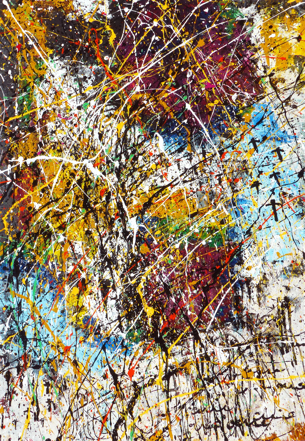 Création abstraite B017 by Jean-Jacques Marie (2018) : Painting