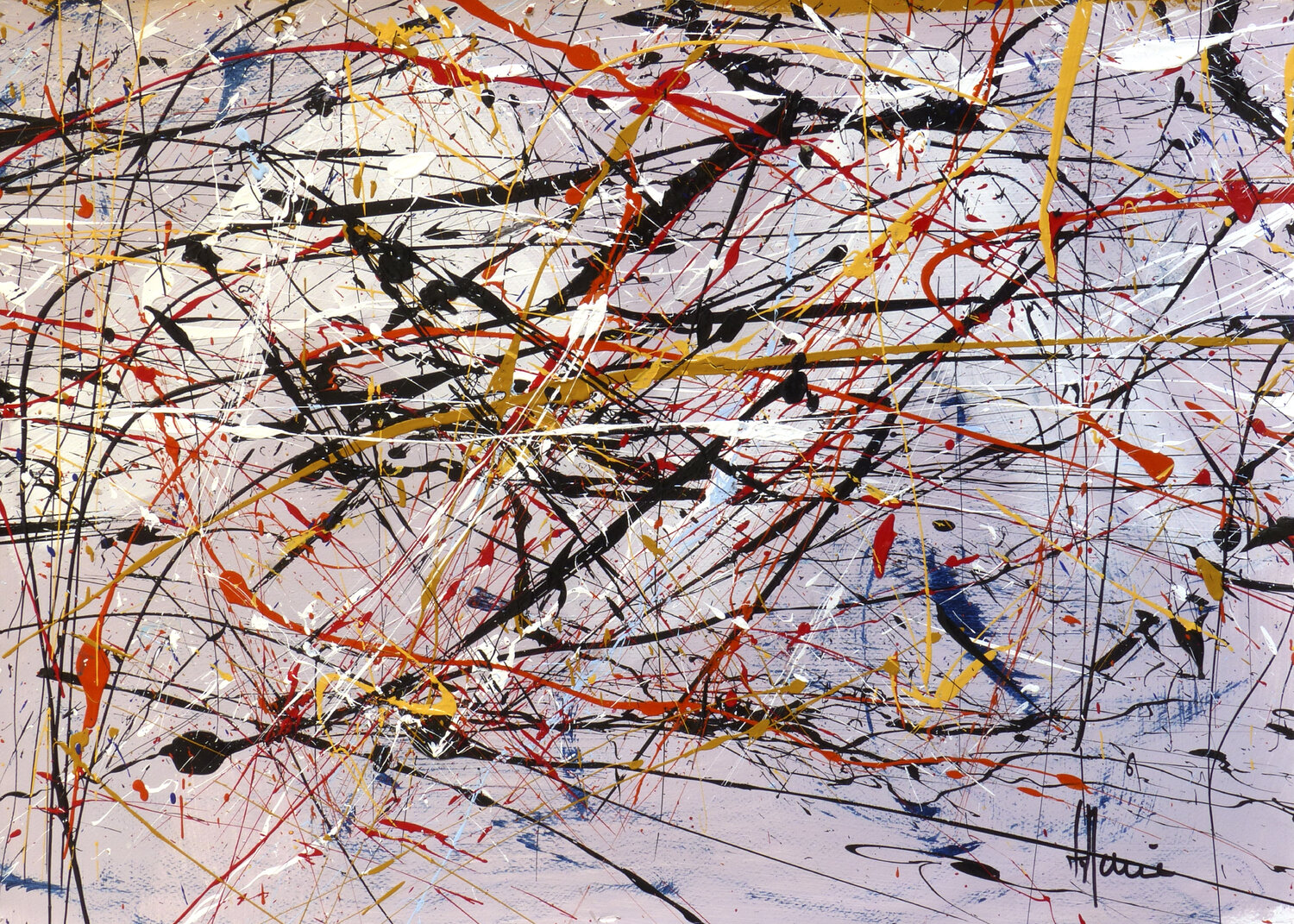 Création abstraite sur papier A072 Jean-Jacques Marie