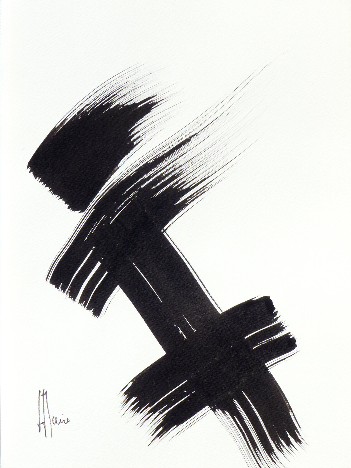 N°2288 - Ligne en tension Jean-Jacques Marie Werk auf Papier zu verkaufen
