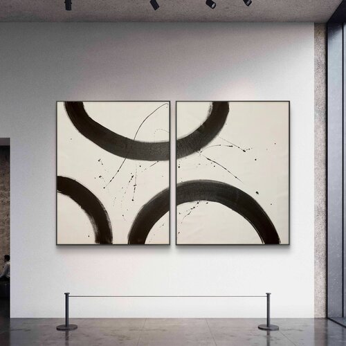 B&W (Dittico) by Emanuela Pecchia, Painting for Sale on Singulart