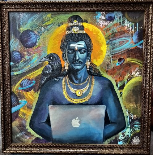 Work from home by Srividhyaa Ravi, 油畫 for Sale on Singulart