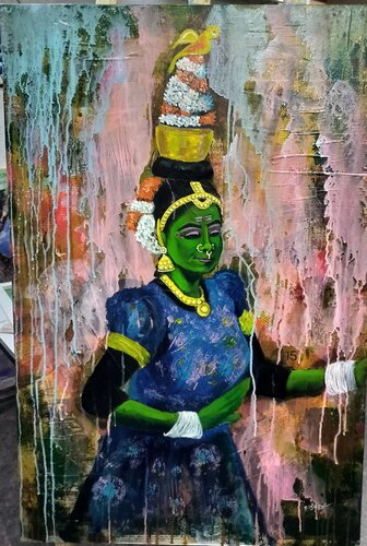 Karagaatam di Srividhyaa Ravi, Pittura in vendita su Singulart