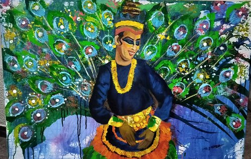 Mayillattam by Srividhyaa Ravi, 油畫 for Sale on Singulart