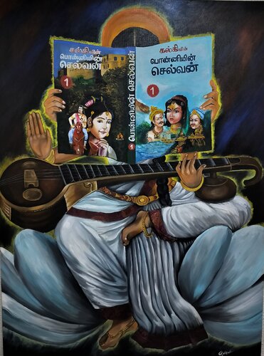 Ponniyin Selvan van Srividhyaa Ravi, Schilderij te koop op Singulart