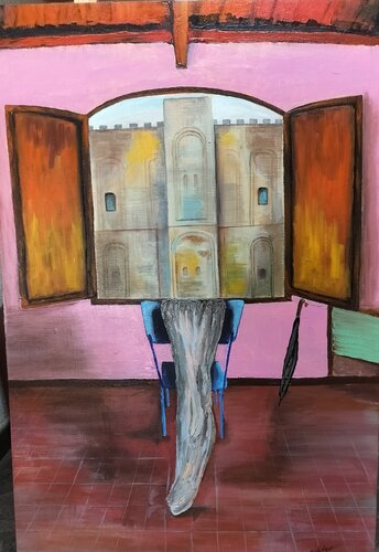 The elephant in the room van Srividhyaa Ravi, Schilderij te koop op Singulart