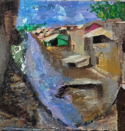 Village by Srividhyaa Ravi, 회화 for Sale on Singulart