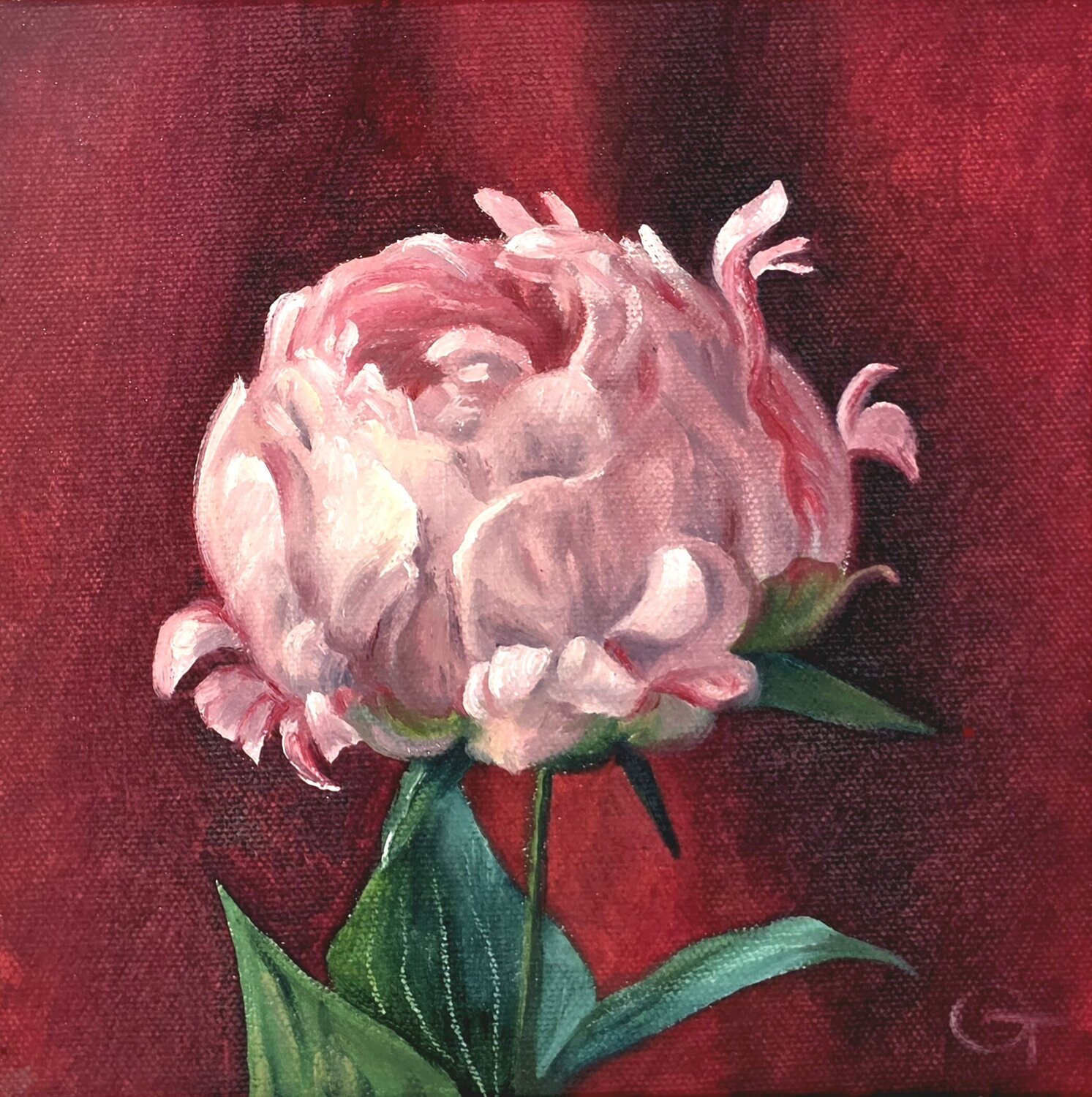 Peony #3 Olya Tkachenko Originalgemälde zu verkaufen