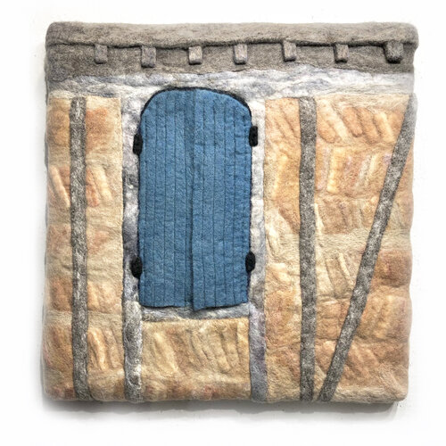 Half-Timbered Wall / Monflanquin, France de Sharron Parker, Téxtil a la venta en Singulart